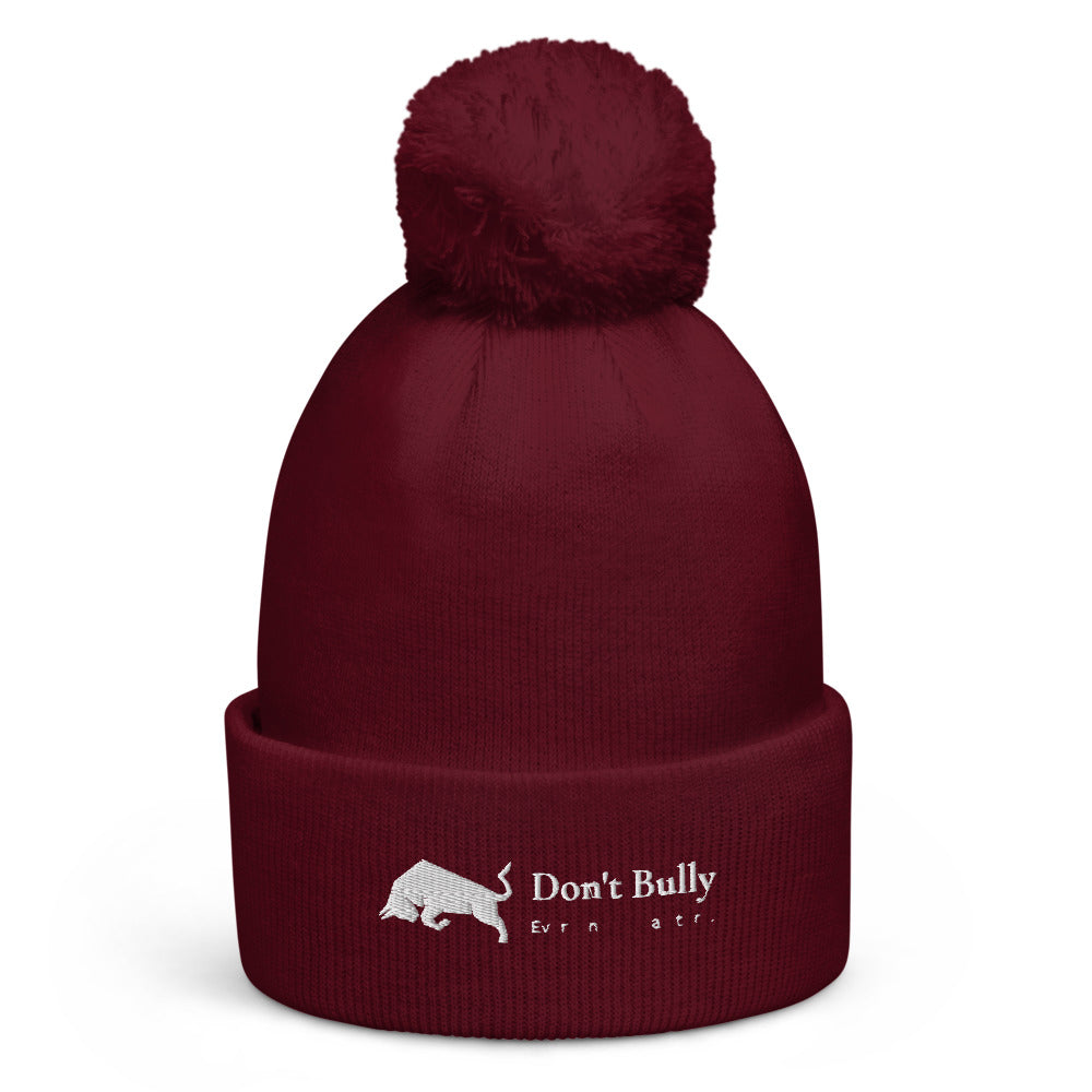 Don't Bully Logo Pom pom beanie